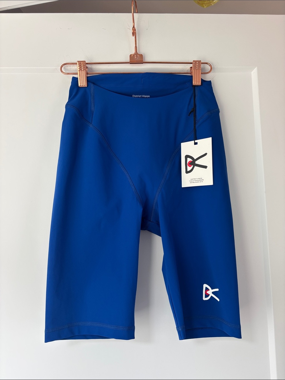 District Vision 9in Recycled Half Tights Surf Blue S NWT